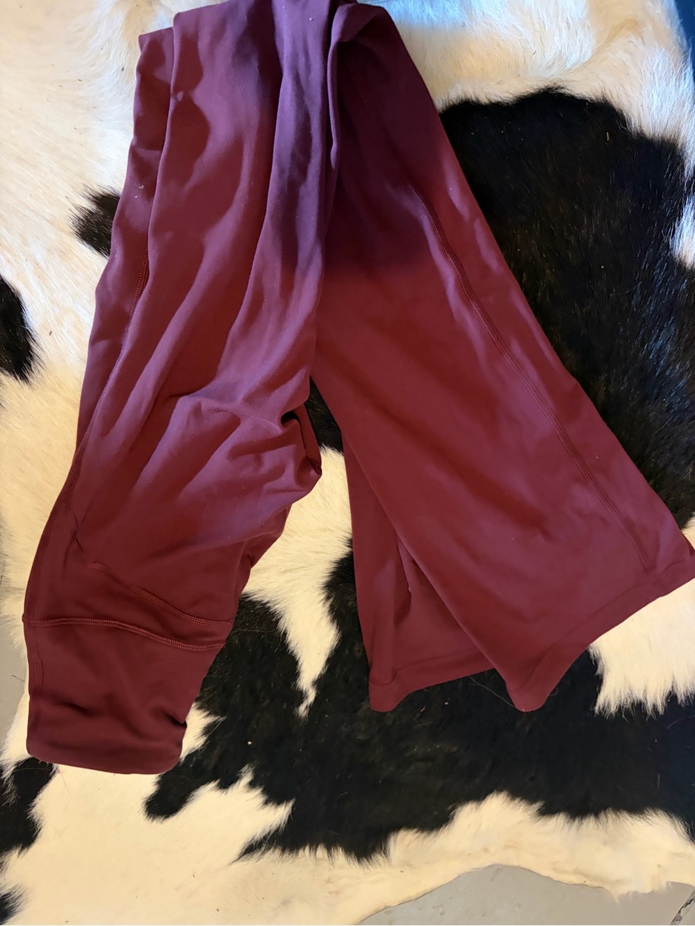 Women's Burgundy flare leggings